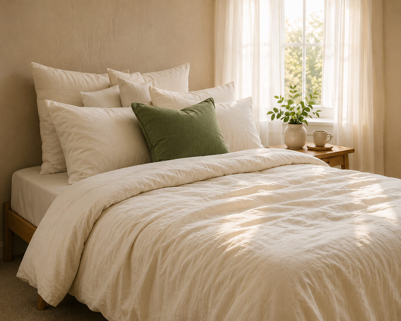 Calm bedroom representing perimenopause and women's mental health care