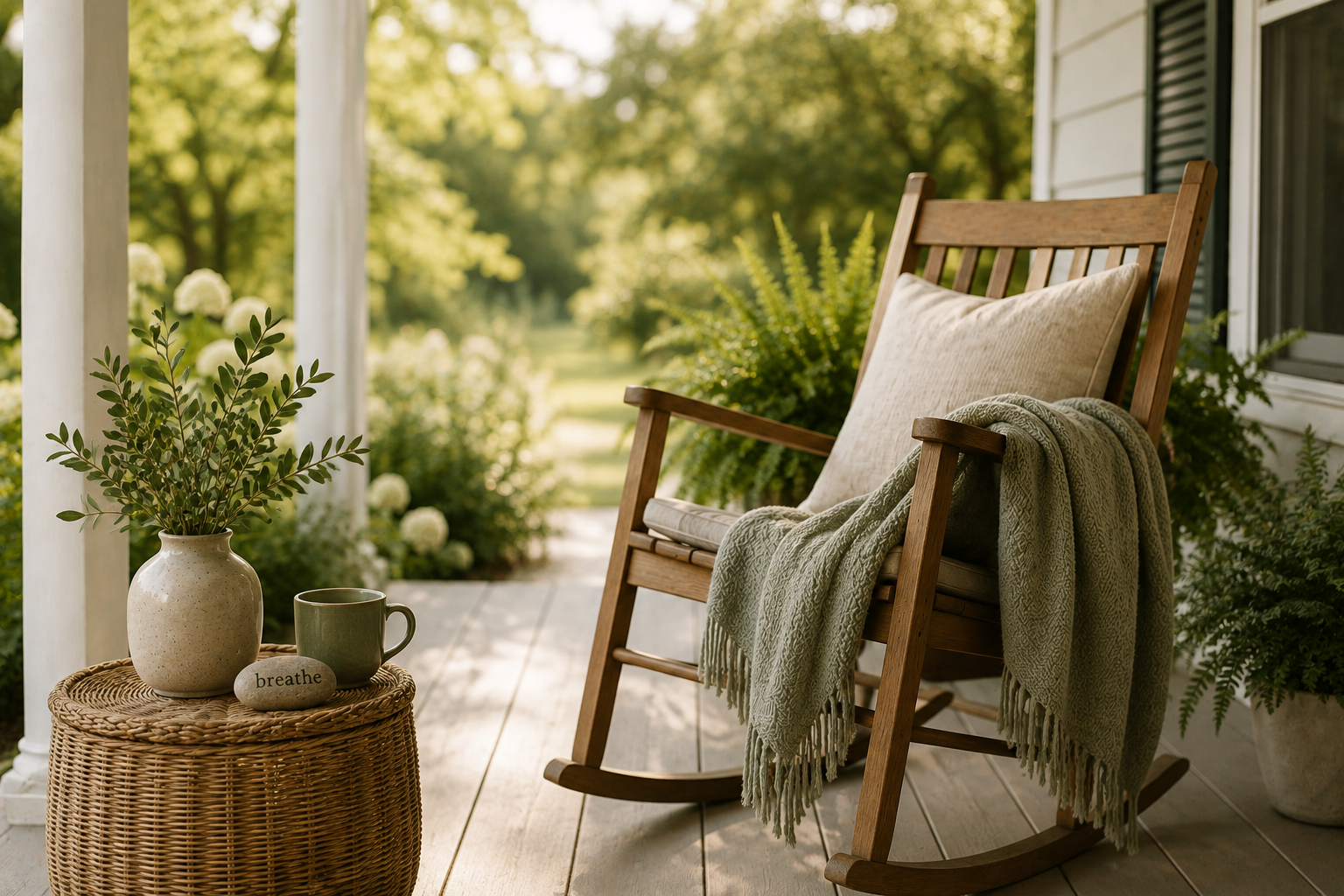 Calm stone and journal representing whole-person lifestyle psychiatry